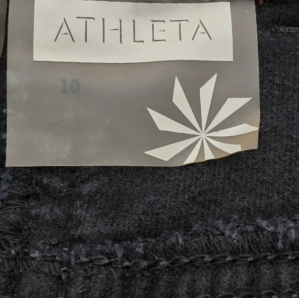Athleta Black Washed Velvet Pockets Short Mini Pencil Skirt Size 10 - Picture 8 of 11